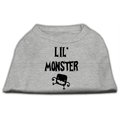 Mirage Pet Products Mirage Pet Products 51-13-02 XXLGY Lil Monster Screen Print Shirts Grey XXL - 18 51-13-02 XXLGY